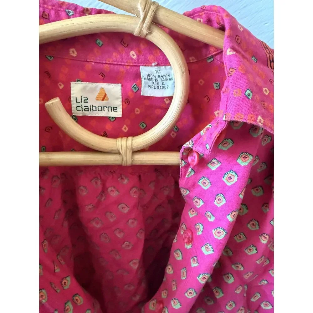 Vintage Liz Claiborne 100% Rayon Matching Set | Size 10